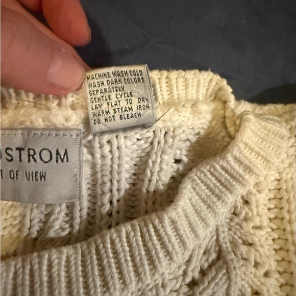 Nordstrom Cream Cable Knit Sweater - Picture 4 of 8